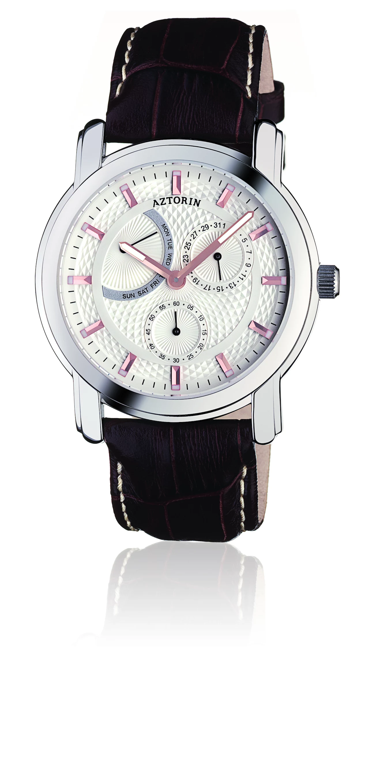 Aztorin Classic A024.G081, zegarek męski, koperta stalowa, mechanizm kwarcowy, wskazania dnia tygodnia, datownik, szkło szafirowe, pasek skórzany, wodoszczelność do 50 m. Cena od 570 zł Aztorin Classic A024.G081, zegarek męski, koperta stalowa, mechanizm kwarcowy, wskazania dnia tygodnia, datownik, szkło szafirowe, pasek skórzany, wodoszczelność do 50 m. Cena od 570 zł