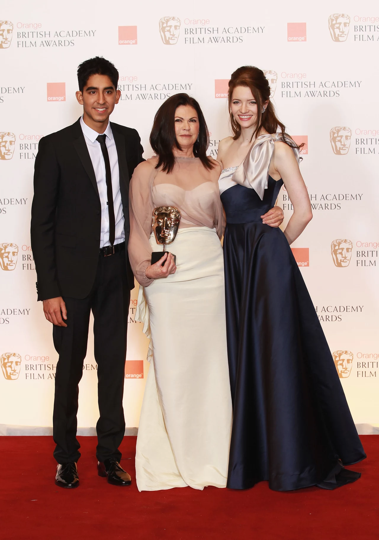 Dev Patel, Colleen Atwood i Talulah Riley Dev Patel, Colleen Atwood i Talulah Riley