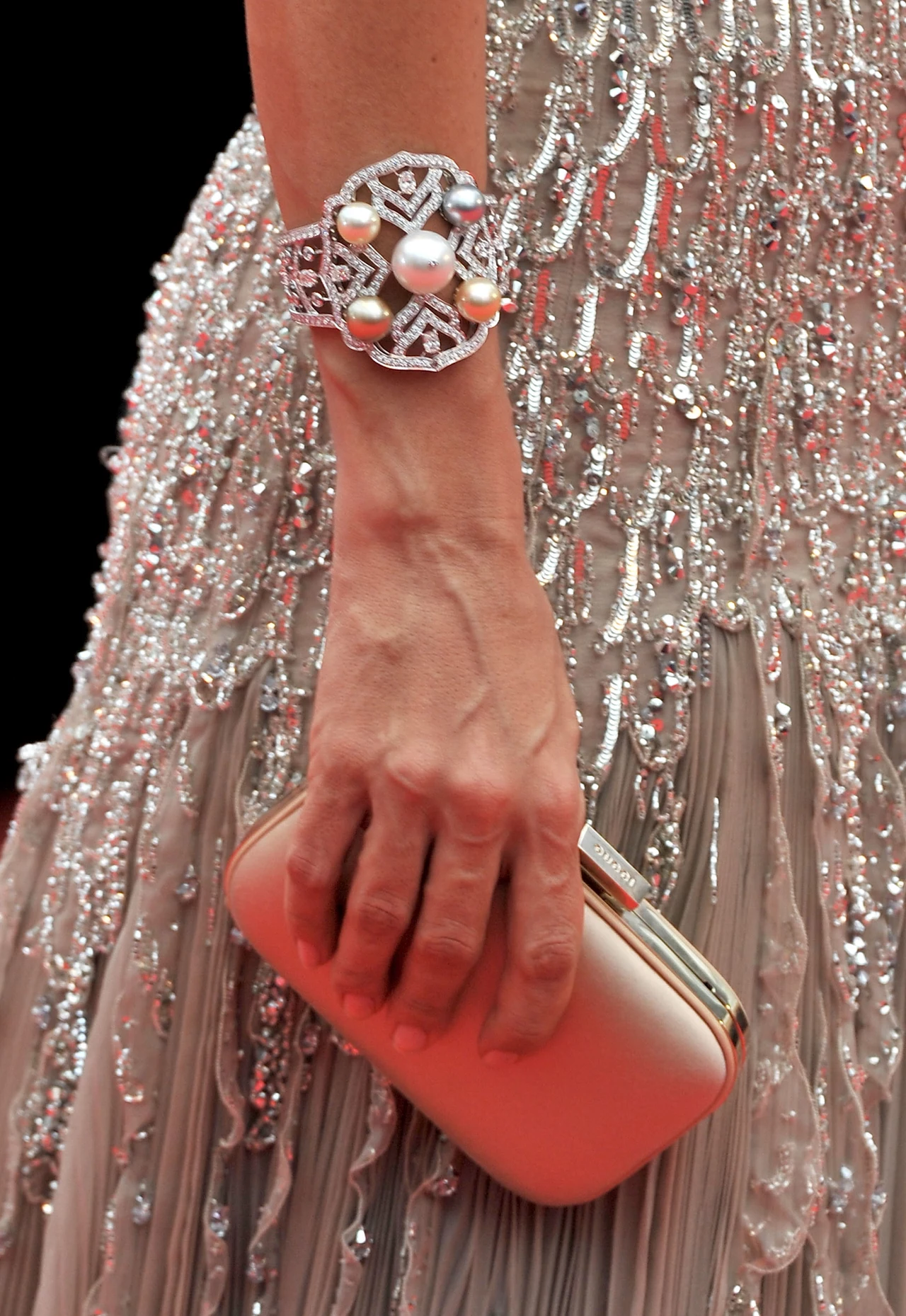 Salma Hayek pojawiła się w sukience domu mody Gucci.