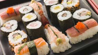 Sushi robione jest przeważnie ze świeżych składników