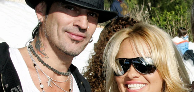 Pamela Anderson i Tommy Lee, fot. David Livingston Pamela Anderson i Tommy Lee, fot. David Livingston