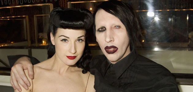 Dita Von Teese i Marilyn Manson - fot. Astrid Stawiarz