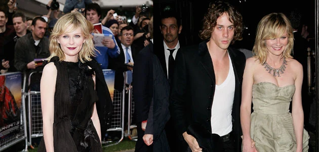 Po lewej: Kirsten na premierze o 18:00, po prawej: w nocy z Johnnym Borrellem, fot. Dave Hogan Po lewej: Kirsten na premierze o 18:00, po prawej: w nocy z Johnnym Borrellem, fot. Dave Hogan