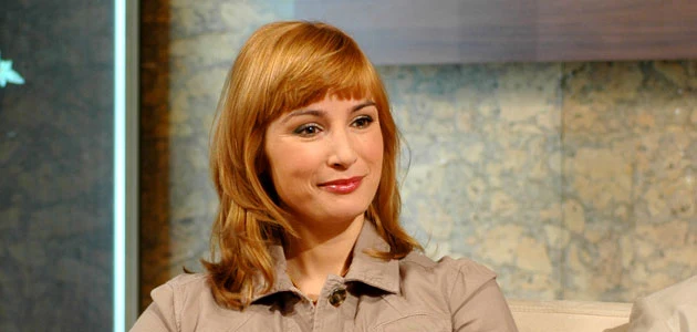 Joanna Brodzik w programie "Śniadanie z Dwójką", fot. Marek Ulatowski