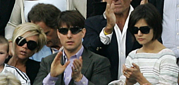 Victoria Beckham, Tom Cruise i Katie Holmes na meczu Realu Madryt 17 czerwca Victoria Beckham, Tom Cruise i Katie Holmes na meczu Realu Madryt 17 czerwca