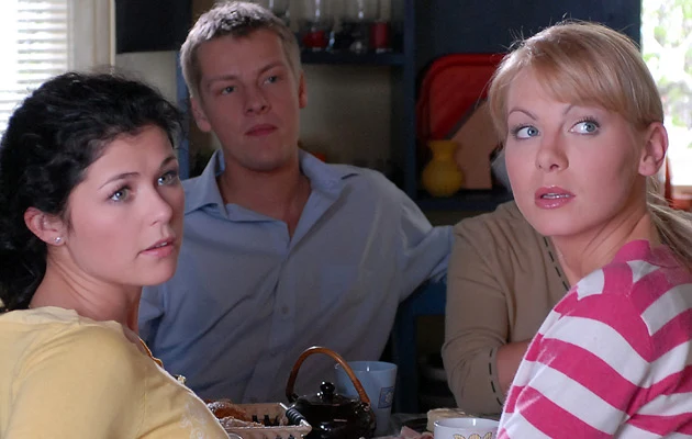 Marcin i Karolina na planie "M jak miłość". Po lewej Kasia Cichopek, fot. Andrzej Szilagyi