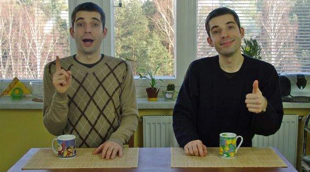 "D jak dekiel" - Mieszko w roli Piotrka i Pawła z "M jak miłość" "D jak dekiel" - Mieszko w roli Piotrka i Pawła z "M jak miłość"