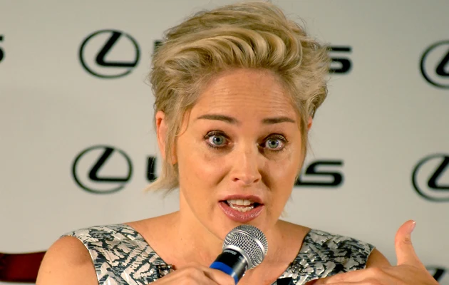 Sharon Stone na konferencji prasowej w Warszawie /fot.Marek Ulatowski