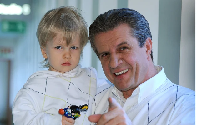 Zygmunt Chajzer z wnukiem /fot.Andrzej Szilagyi