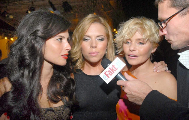 Ola ze swoimi "przyjaciółkami" z "Rankingu Gwiazd", Weroniką Rosati i Ewą Szabatin, fot. A. Szilagyi