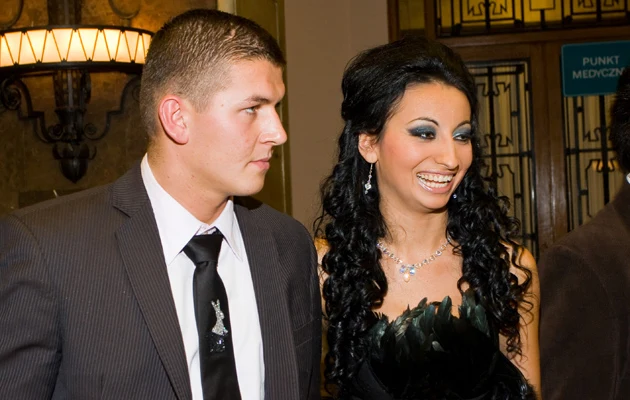 Jolanta Rutowicz z partnerem-ochroniarzem /fot.Paweł Przybyszewski Jolanta Rutowicz z partnerem-ochroniarzem /fot.Paweł Przybyszewski