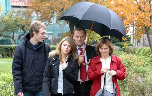 Donald Tusk z rodziną /fot.Adam Bartosz