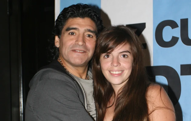 Diego Maradona z córką