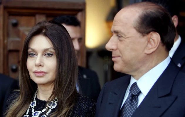 Silvio Berlusconi z żoną Silvio Berlusconi z żoną