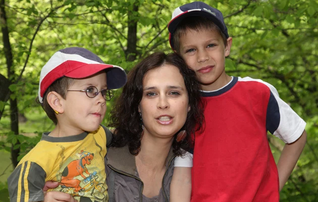Ewa Gorzelak z synami: Ryśkiem (po lewej) i Frankiem /fot.Krzysztof Jarosz Ewa Gorzelak z synami: Ryśkiem (po lewej) i Frankiem /fot.Krzysztof Jarosz