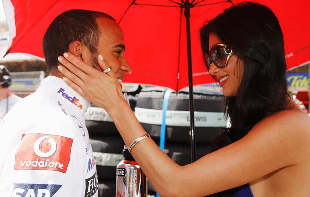 Nicole Scherzinger i Lewis Hamilton, fot. Mark Thompson Nicole Scherzinger i Lewis Hamilton, fot. Mark Thompson