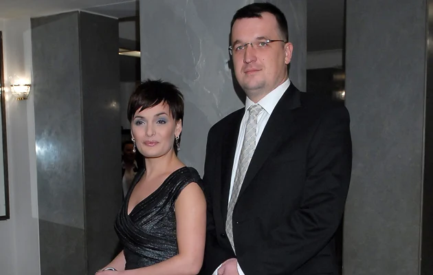 Dorota Gawryluk z mężem, fot.Andras Szilagyi