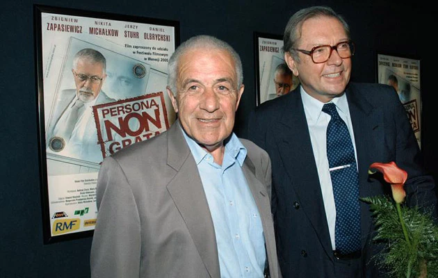 Zbigniew Zapasiewicz, na zdjęciu z Krzysztofem Zanussi Zbigniew Zapasiewicz, na zdjęciu z Krzysztofem Zanussi