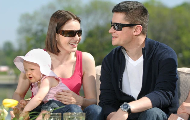 Anna Dereszowska i Piotr Grabowski z córką Leną, fot.Jan Bielecki Anna Dereszowska i Piotr Grabowski z córką Leną, fot.Jan Bielecki