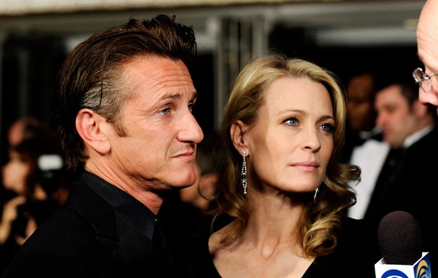 Sean Penn z żoną, fot. Kevork Djansezian