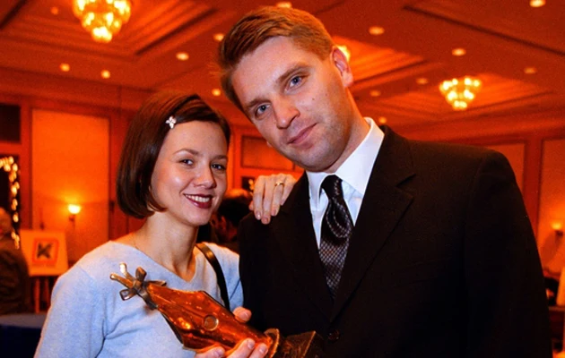 Kinga Rusin i Tomasz Lis z nagrodą dla najlepszego dziennikarza. Fot.Sebastian Wolny