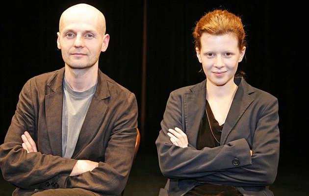 Iwan Wyrypajew i Karolina Gruszka na konferencji prasowej, fot.Grąbczewski Iwan Wyrypajew i Karolina Gruszka na konferencji prasowej, fot.Grąbczewski