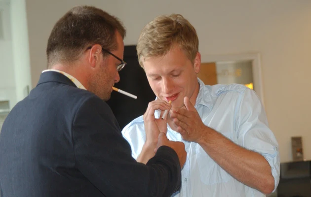 Kuba Wesołowski, na zdjęciu z Marcinem Mellerem Kuba Wesołowski, na zdjęciu z Marcinem Mellerem