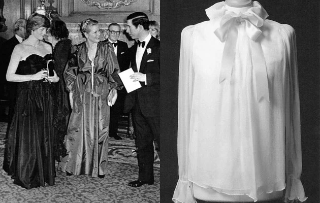 Diana i Książe Karol na balu w Goldsmith's Hall, po prawej szyfonowa bluzka, również na sprzedaż Diana i Książe Karol na balu w Goldsmith's Hall, po prawej szyfonowa bluzka, również na sprzedaż