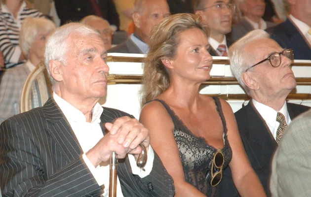 Adam Hanuszkiewicz z żoną Magdą Cwenówną, 2005, fot.Radosław Nawrocki