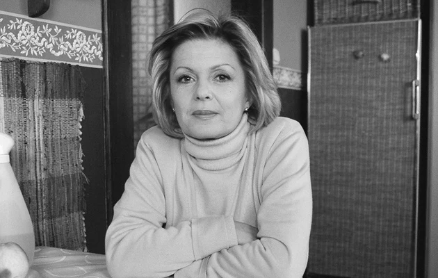 Gabriela Kownacka na planie "Rodziny zastępczej", 2003, fot.Mikulski