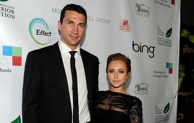 Hayden Panettiere i Władimir Kliczko, fot. Michael Buckner