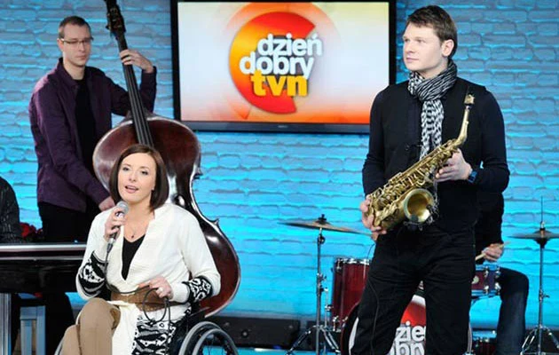 Monika Kuszyńska z mężem (z prawej), fot. Piotr Bławicki