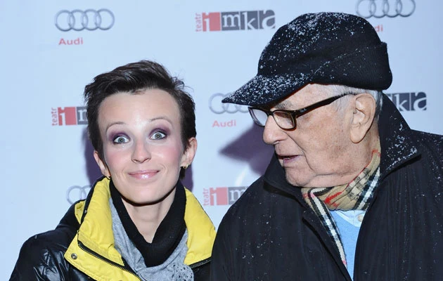 Andrzej Łapicki z żoną Kamilą. Fot. Andras Szilagyi