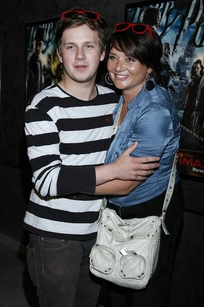 Małgorzata Ostrowska-Królikowska z synem Antkiem Małgorzata Ostrowska-Królikowska z synem Antkiem