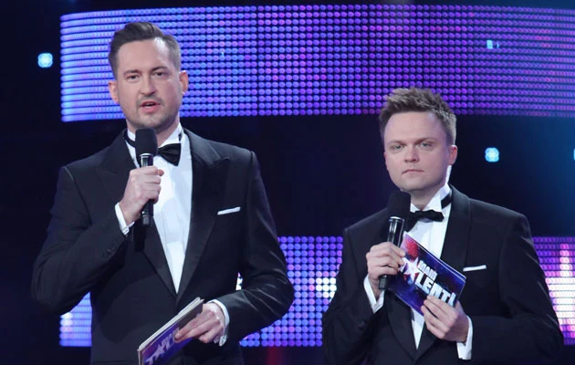 Marcin Prokop i Szymon Hołownia w finałowym odcinku "Mam talent!"