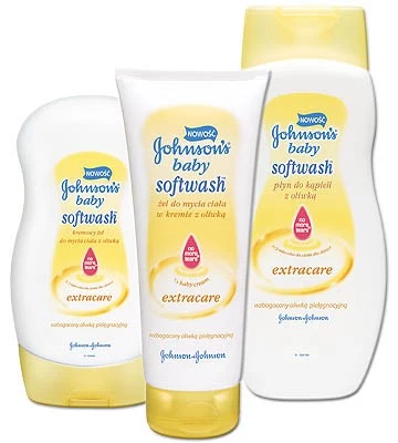Kosmetyki z serii Johnson's Baby Softwash Extracare