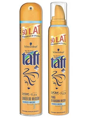 Lakier i pianka z serii Taft Lycra-flex Lakier i pianka z serii Taft Lycra-flex