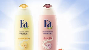 Żele pod prysznic Fa Yoghurt Vanilla Honey i Fa Yoghurt Berry Mix