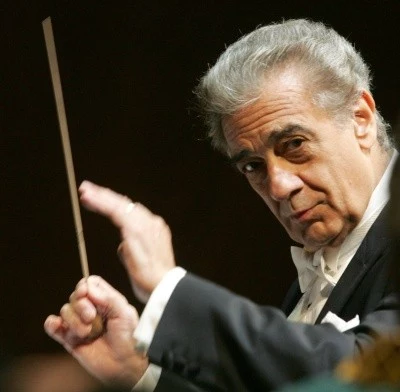 Placido Domingo w roli dyrygenta Placido Domingo w roli dyrygenta