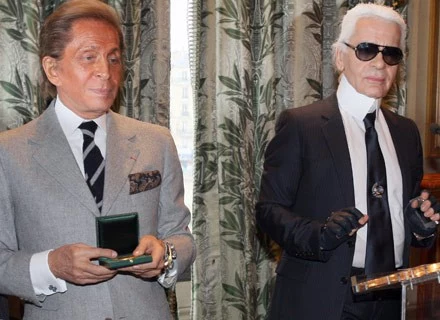 Valentino (po lewej) i Karl Lagerfeld