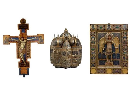 Chrystus ukrzyżowany; kadzielnica w kształcie kościoła, X-XI w, Archanioł Michał Chrystus ukrzyżowany; kadzielnica w kształcie kościoła, X-XI w, Archanioł Michał