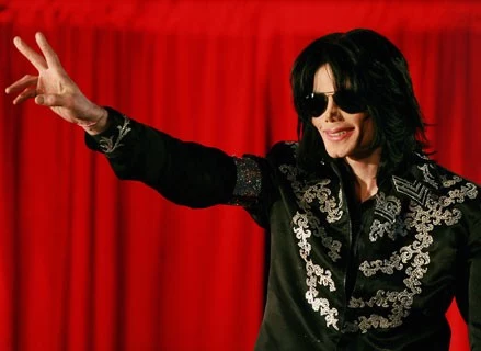 Michael Jackson podczas konferencji prasowej