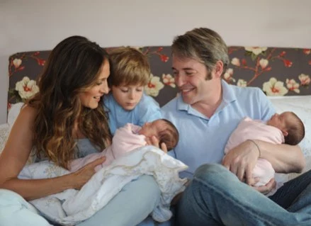 Sarah Jessica Parker i Matthew  Broderick z dziećmi