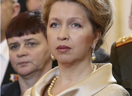 Swietłana Miedwiediewa w sukni od Yudashkina