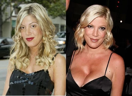 Tori Spelling w roku 2003 i 2008