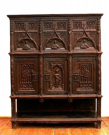 Stollenschrank, drewno rzeżbione, Niemcy, XIX w.