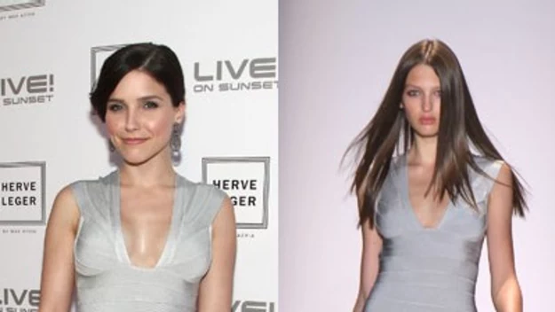 Po lewej: aktorka Sophia Bush, po prawej: modelka na wybiegu