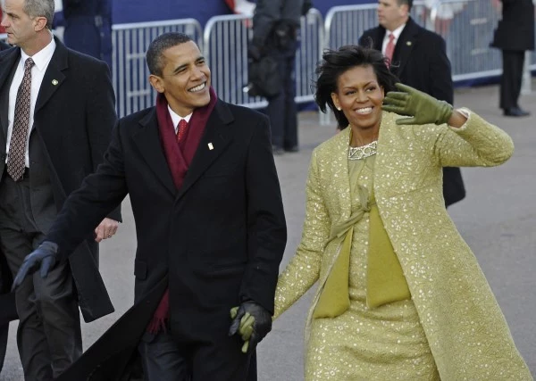Michelle Obama w kreacji od Isabel Toledo fot. AFP Michelle Obama w kreacji od Isabel Toledo fot. AFP