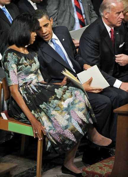 Michelle Obama w kreacji od Tracy Feith fot. AFP Michelle Obama w kreacji od Tracy Feith fot. AFP