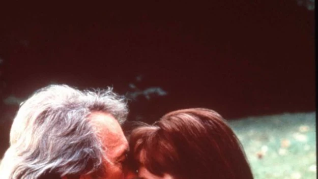 Z Clintem Eastwoodem na planie filmu " Co się zdarzyło w Medison County", kwiecień 1995